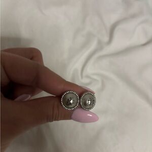 Tory Burch Silver Stud Earrings